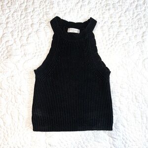 Halter Knitted Crop Tank